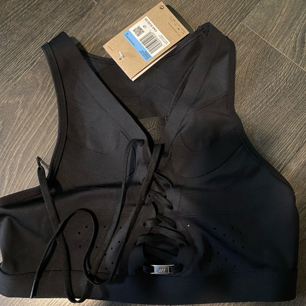 Nike Black Sports Tank/Bra with laces -New with Tags